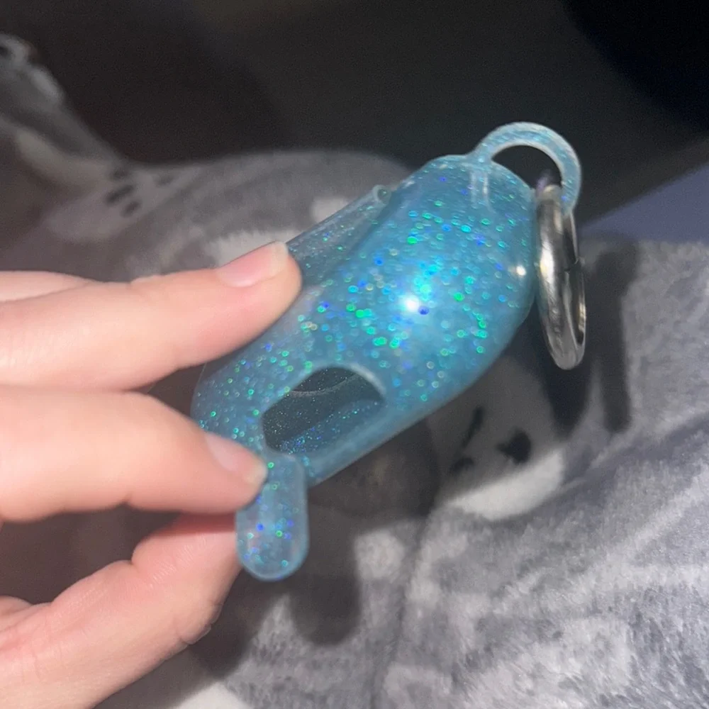 EUC Glittery Blue AirPods Case Cover